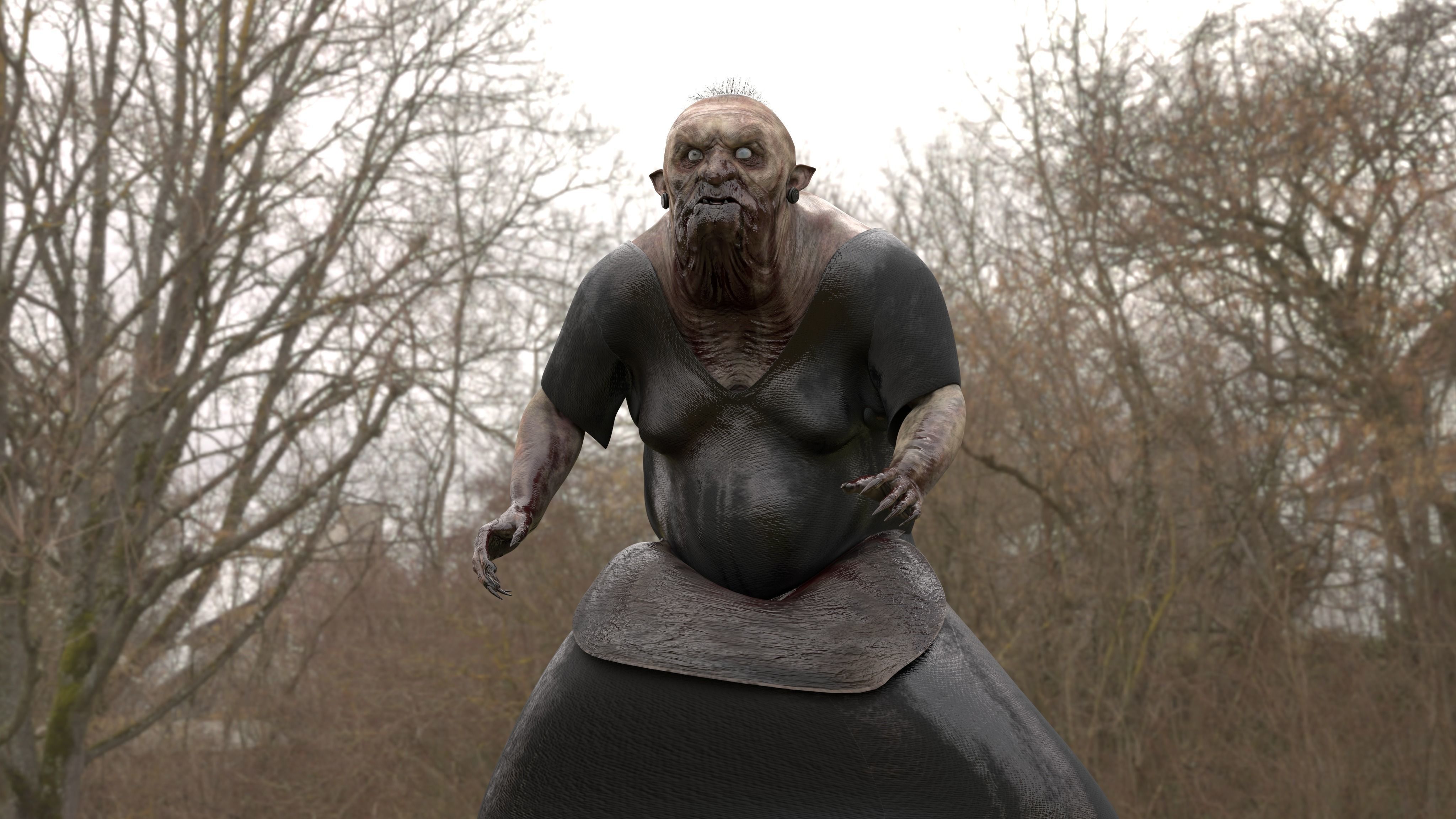 THE WITCH OF THE FOREST Low-poly 3D model_4