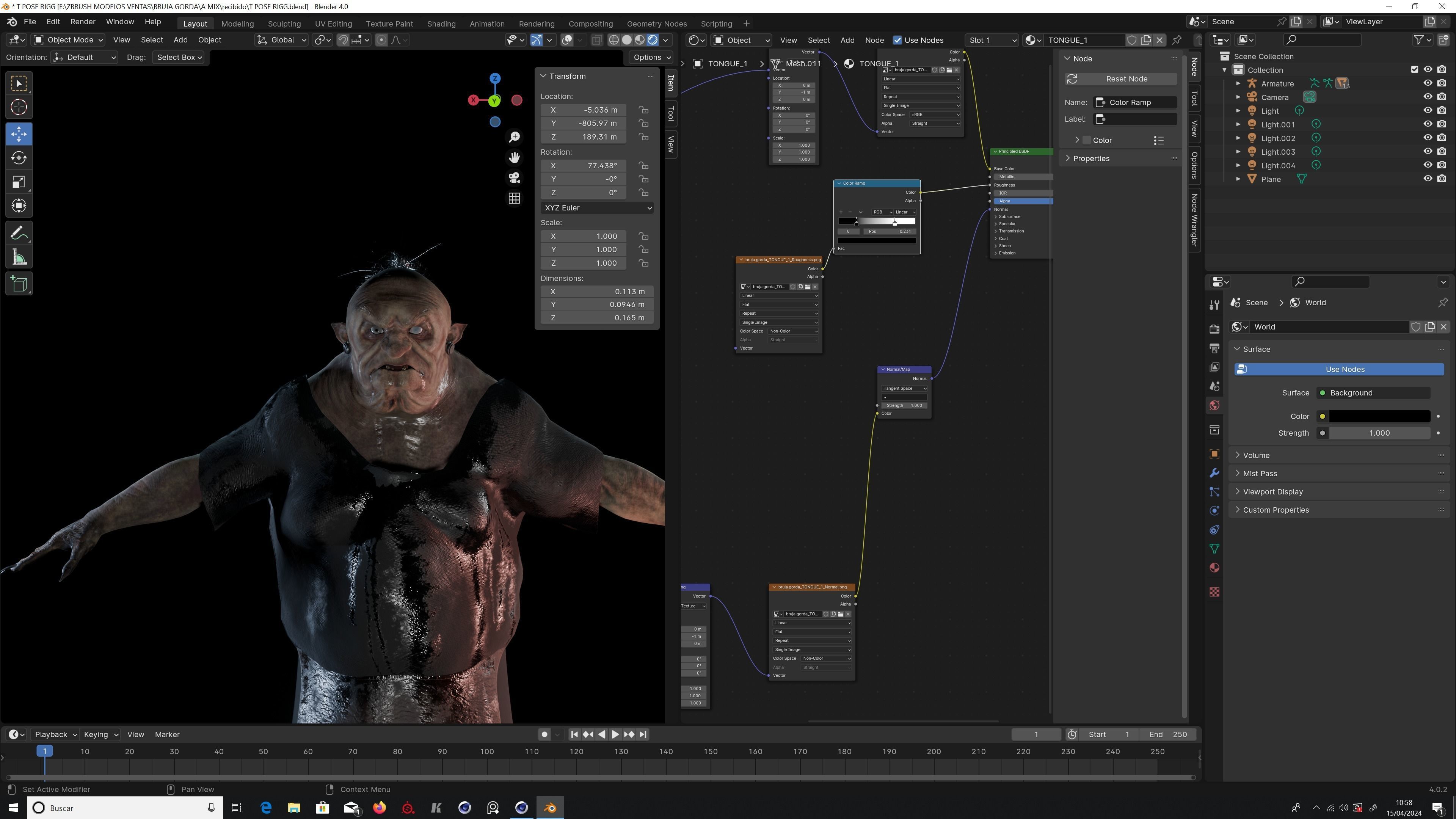 THE WITCH OF THE FOREST Low-poly 3D model_22