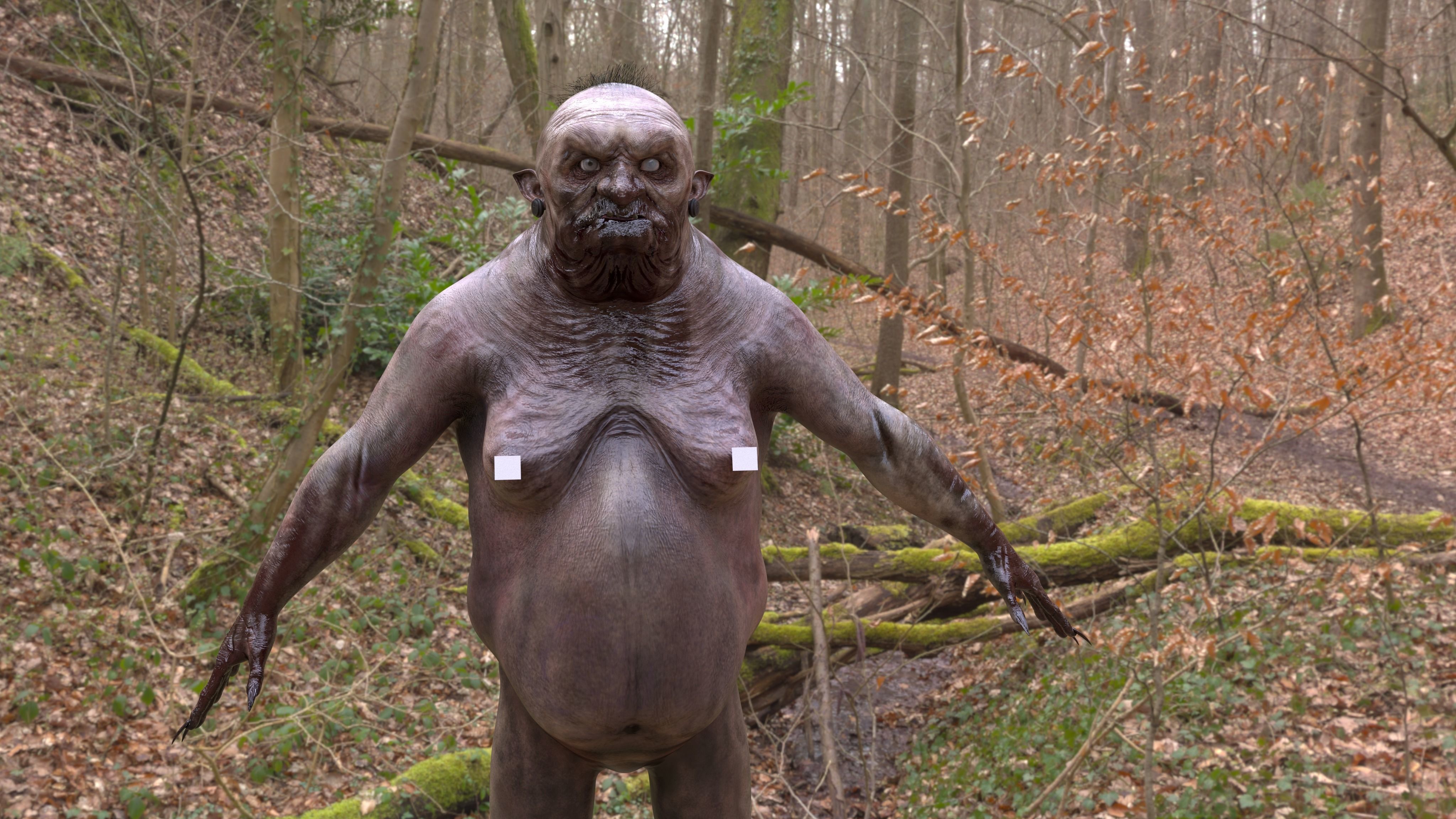 THE WITCH OF THE FOREST Low-poly 3D model_16