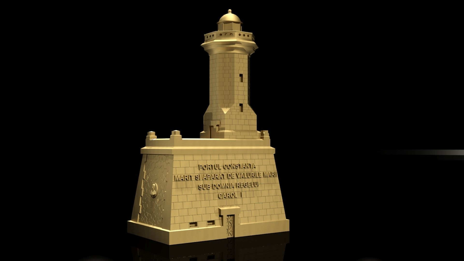 King Charles The First Lighthouse in Constanta 3D print model_3