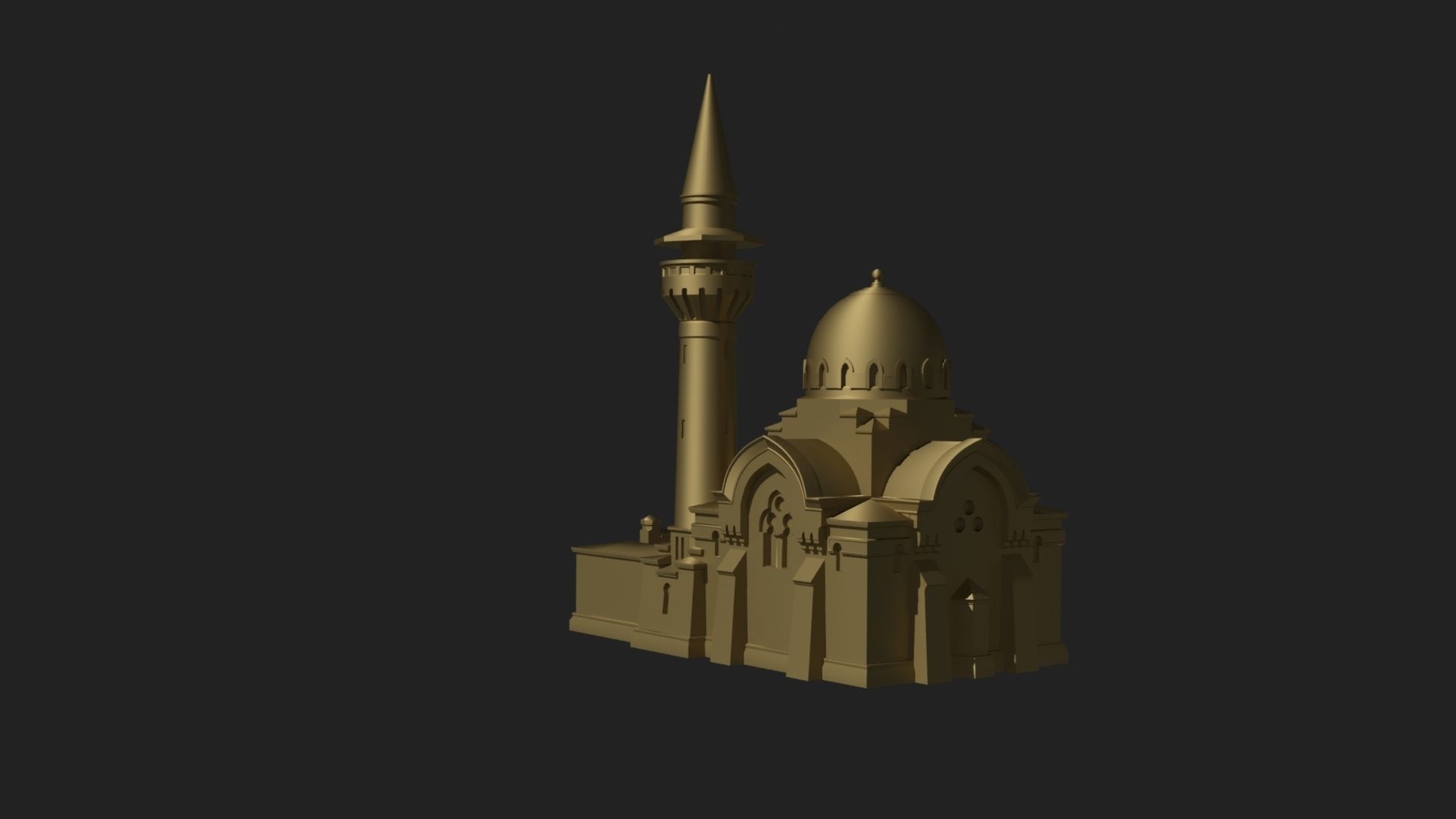King Charles The First Mosque in Constanta 3D print model_3