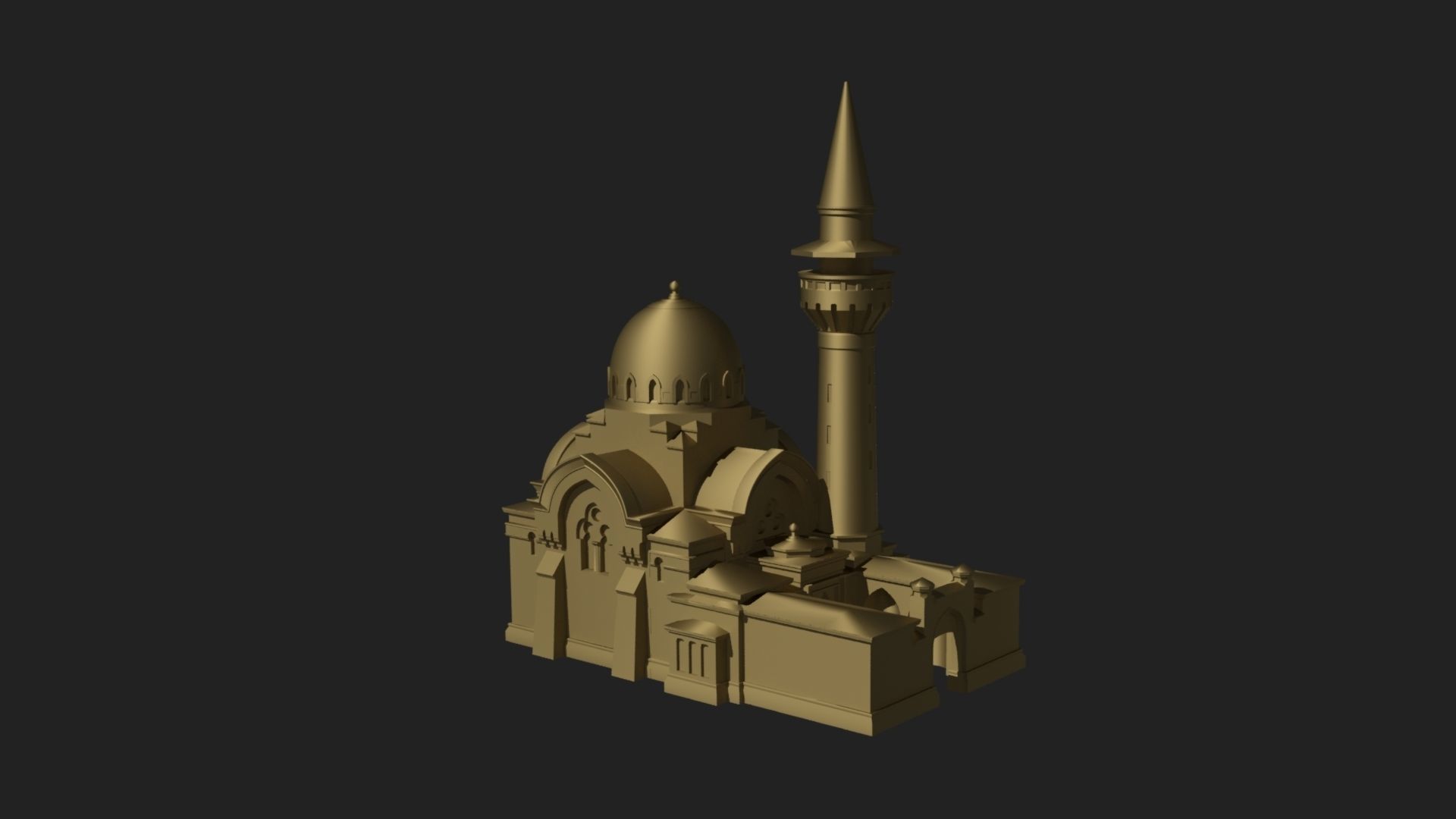 King Charles The First Mosque in Constanta 3D print model_1