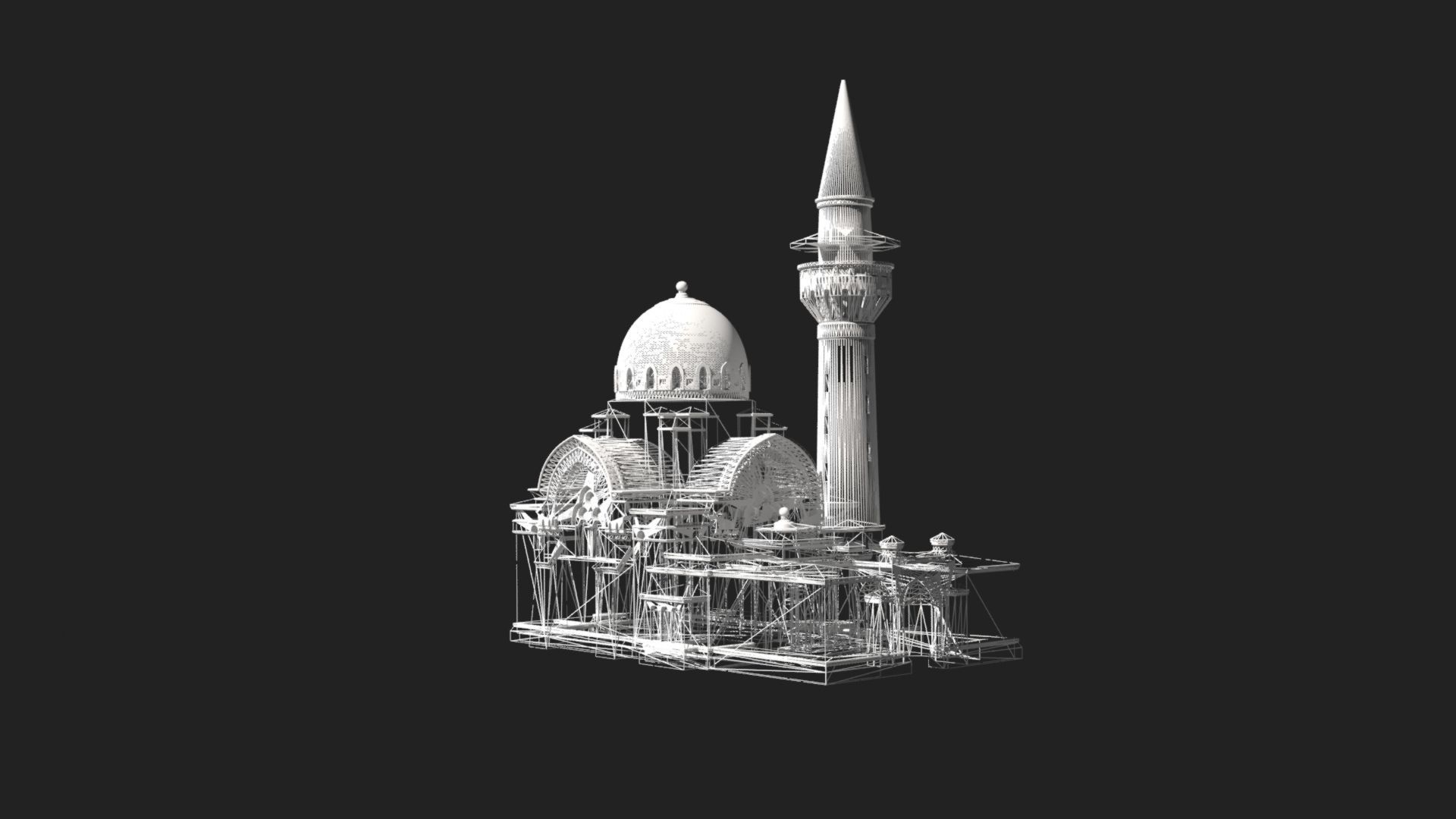King Charles The First Mosque in Constanta 3D print model_5
