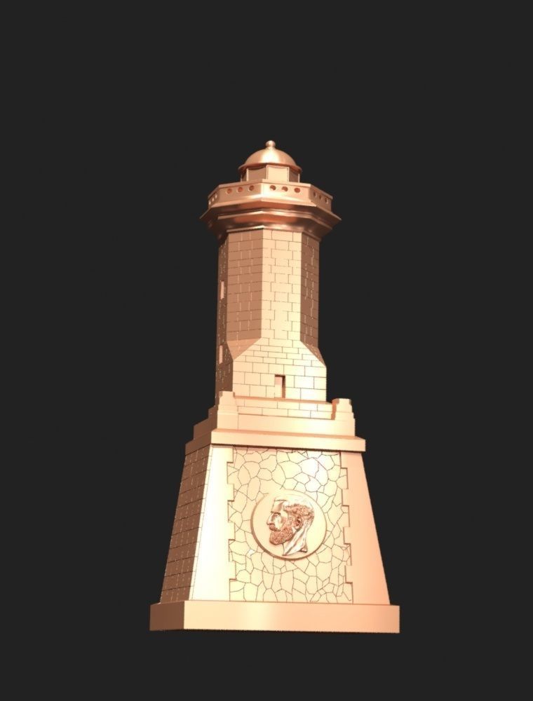 King Charles Lighthouse - Decorative magnet 3D print model_5