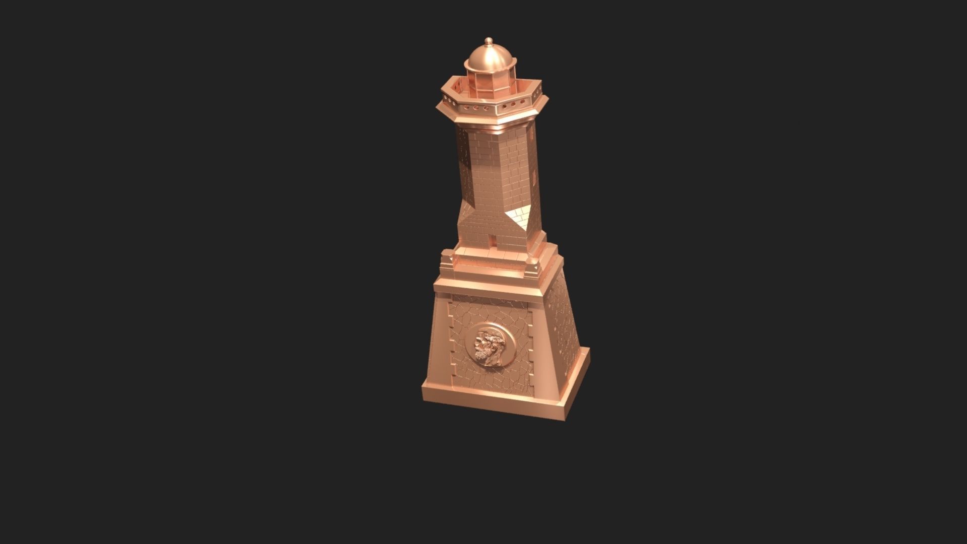 King Charles Lighthouse - Decorative magnet 3D print model_3