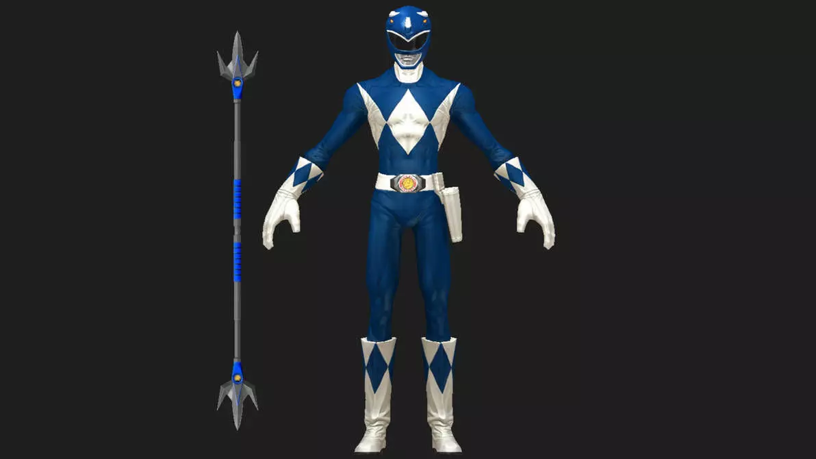 Blue Ranger 98 Low-poly 3D model_0