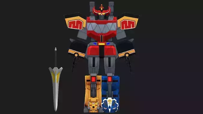 Dino Megazord 98 Low-poly 3D model