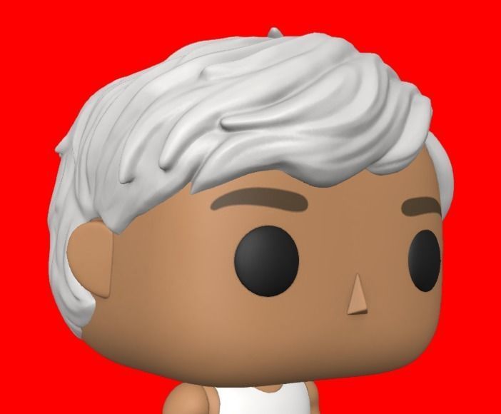 CUSTOM FUNKO POP - HAIR 18 3D print model_4
