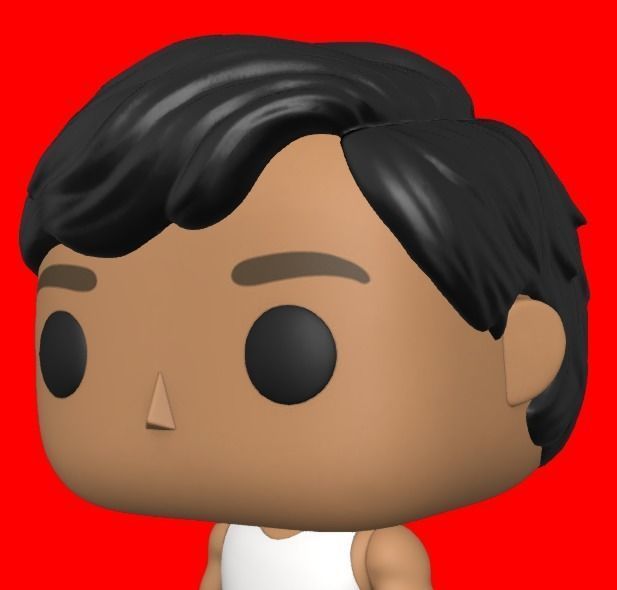 CUSTOM FUNKO POP - HAIR 18 3D print model_1