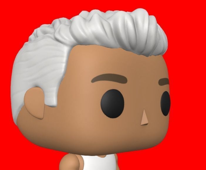 CUSTOM FUNKO POP - HAIR 19 3D print model_4