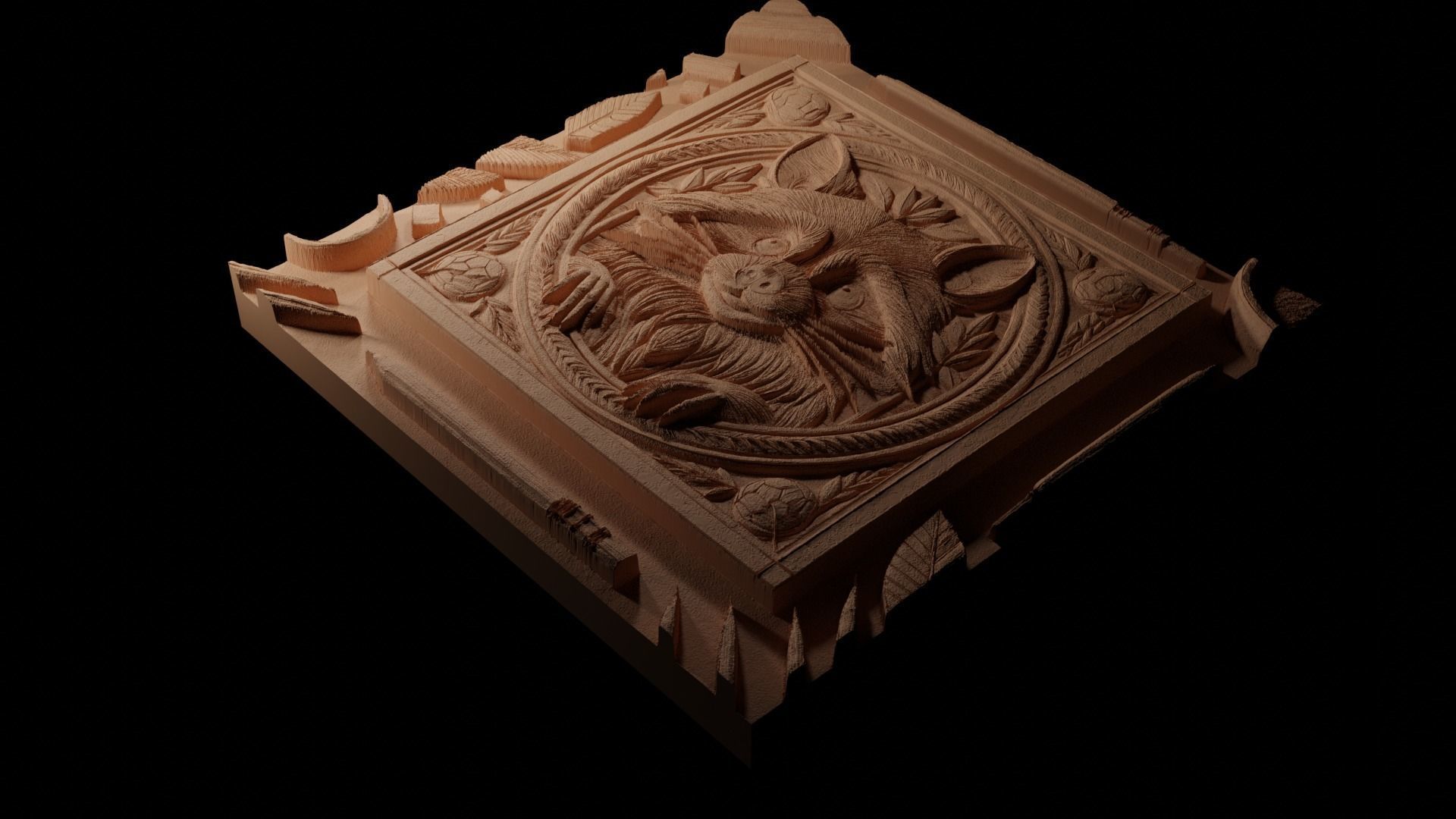 Raccoon CNC 3d Print High Relief Sand Casting 3D print model_1