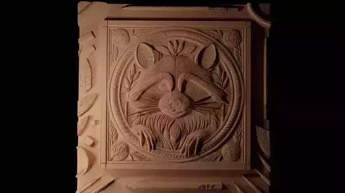Raccoon CNC 3d Print High Relief Sand Casting