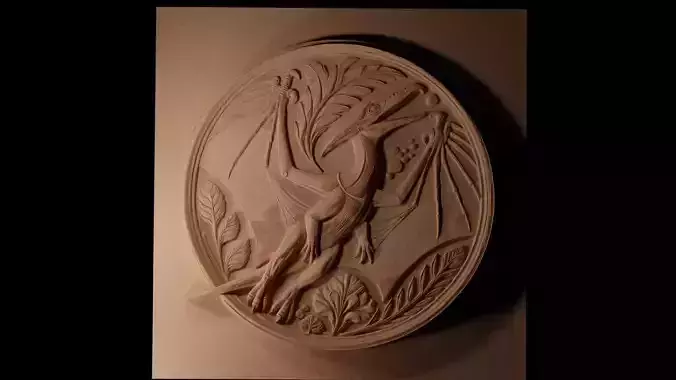 Pterodactyl CNC 3d Print High Relief Sand Casting