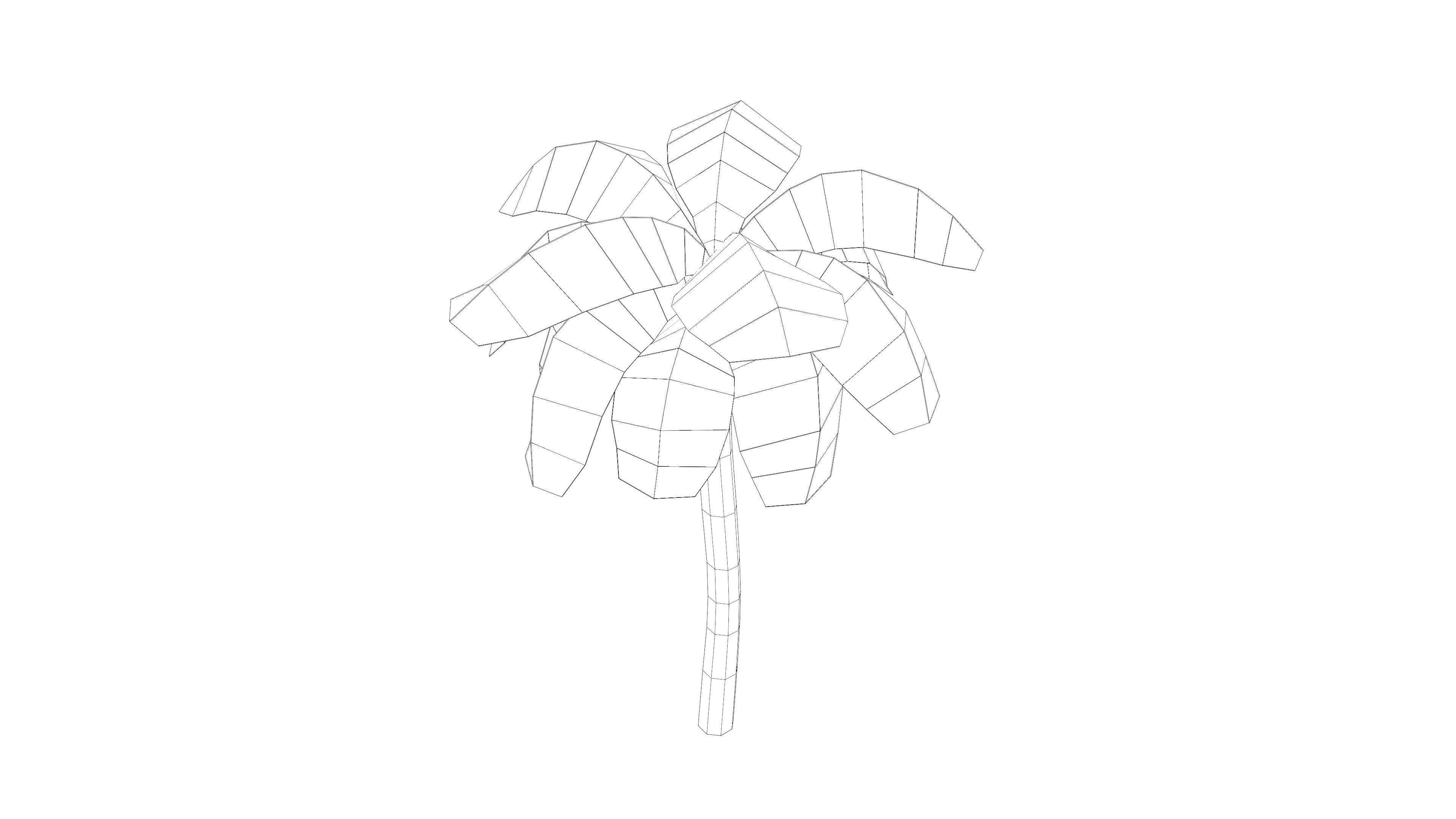 Stylized Plants Pack pbr Low-poly 3D model_28