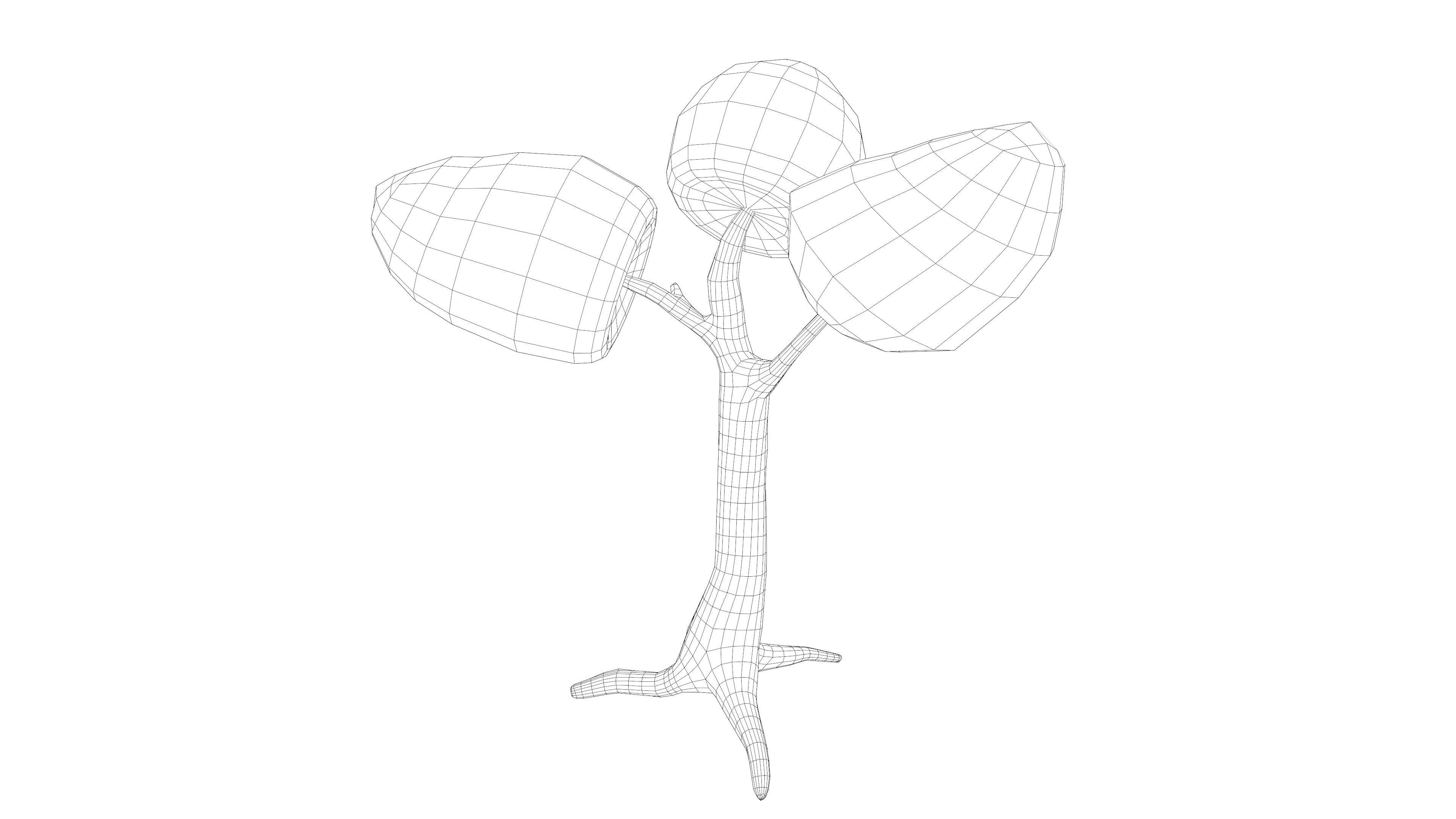 Stylized Plants Pack pbr Low-poly 3D model_17