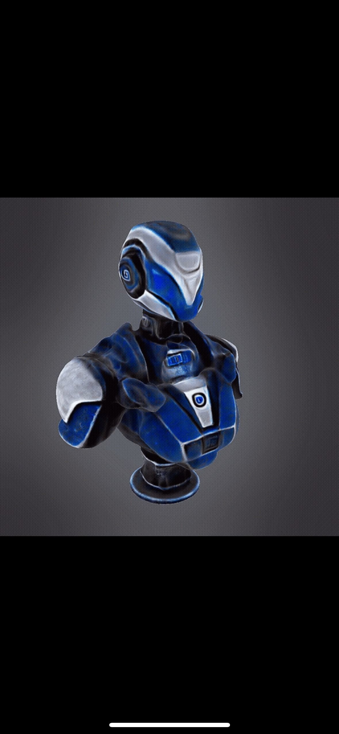 Robot bust 3D print model_6