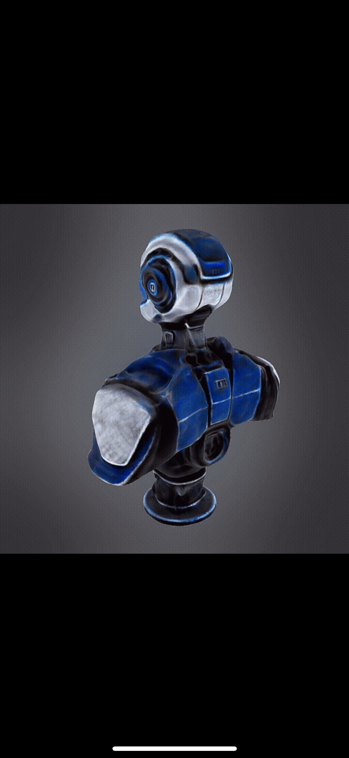 Robot bust 3D print model_2
