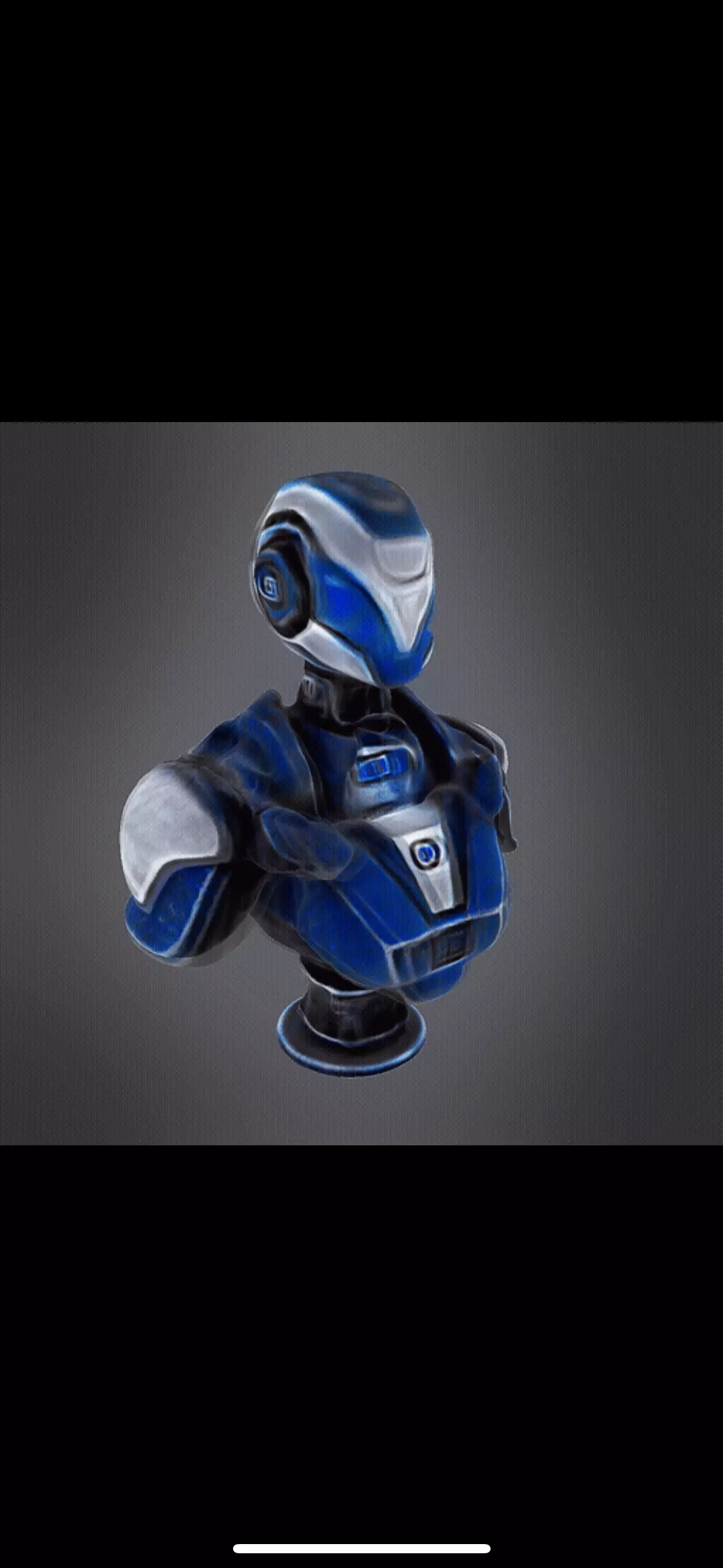 Robot bust 3D print model_0