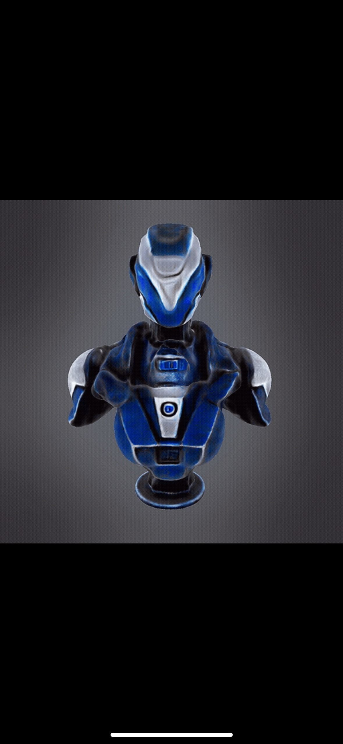 Robot bust 3D print model_5