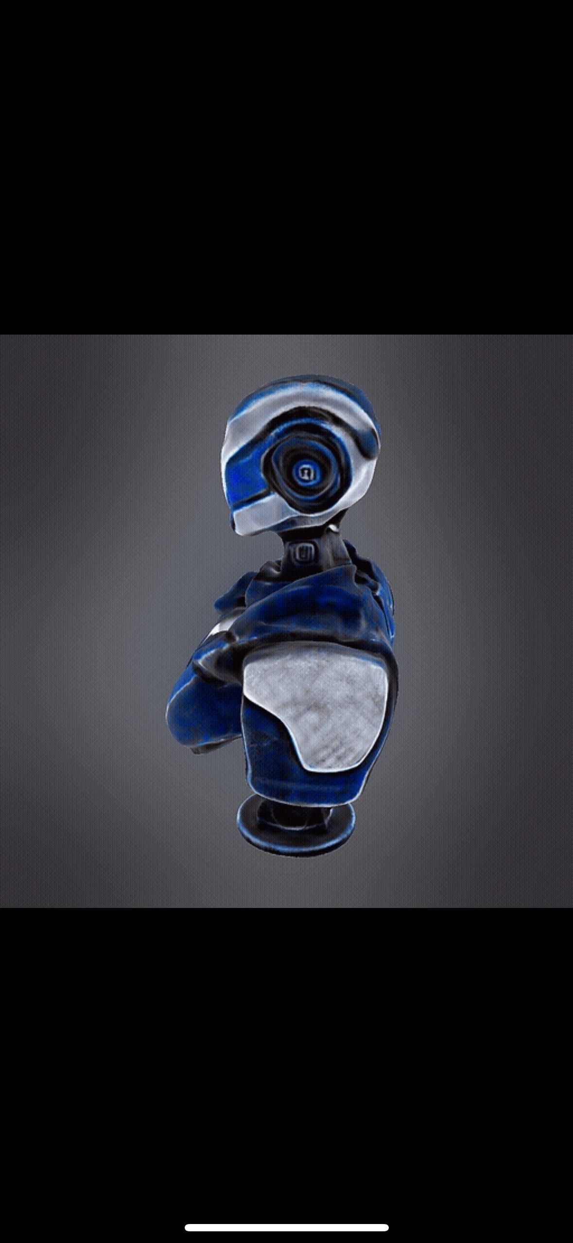 Robot bust 3D print model_3