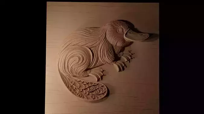 Platypus CNC 3d Print High Relief Sand Casting