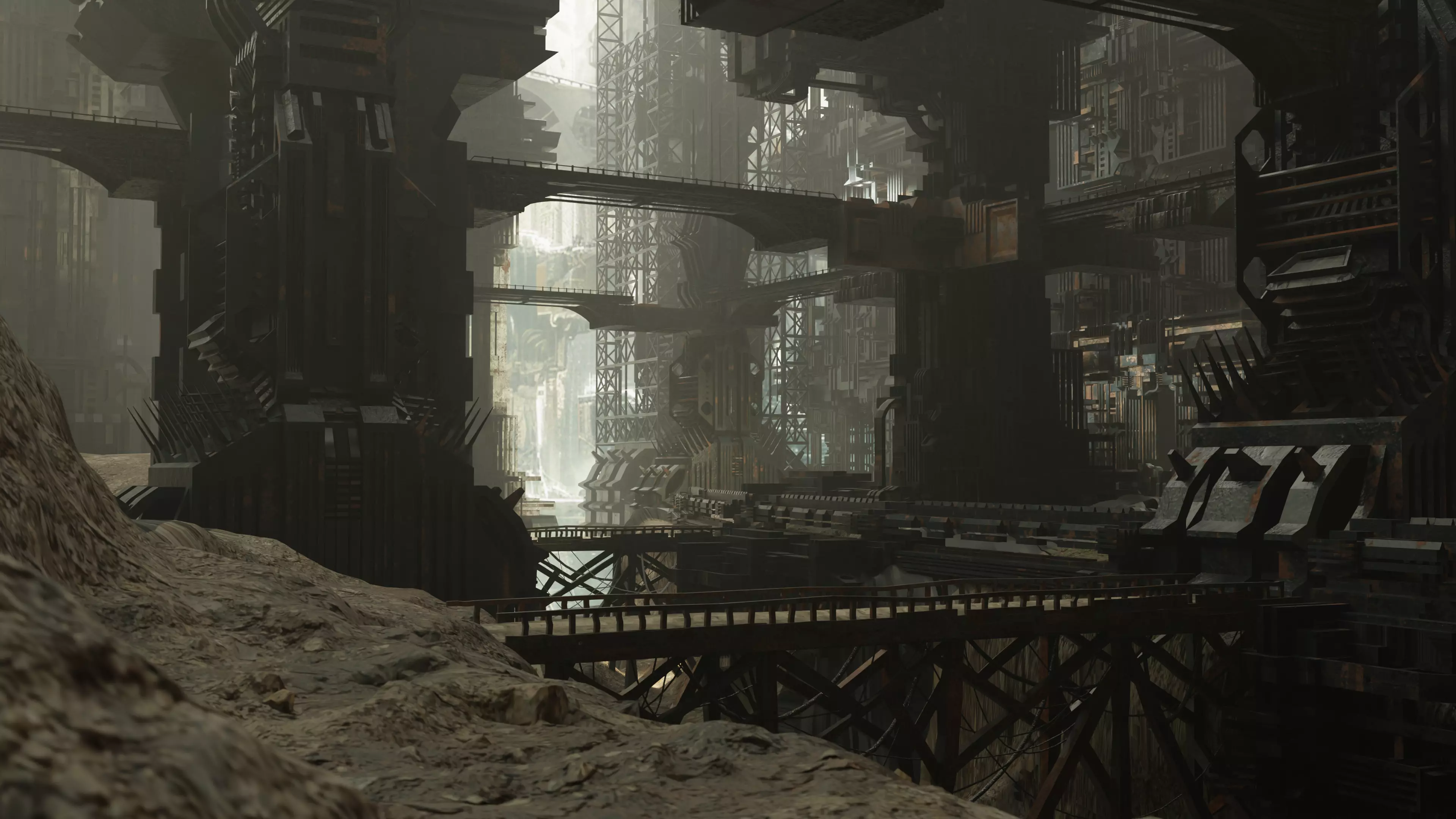 Abandoned Mine - Concept Art Scene 3D model_0