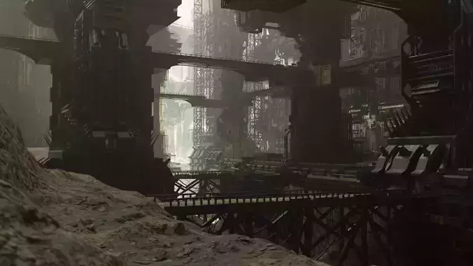 Abandoned Mine - Concept Art Scene