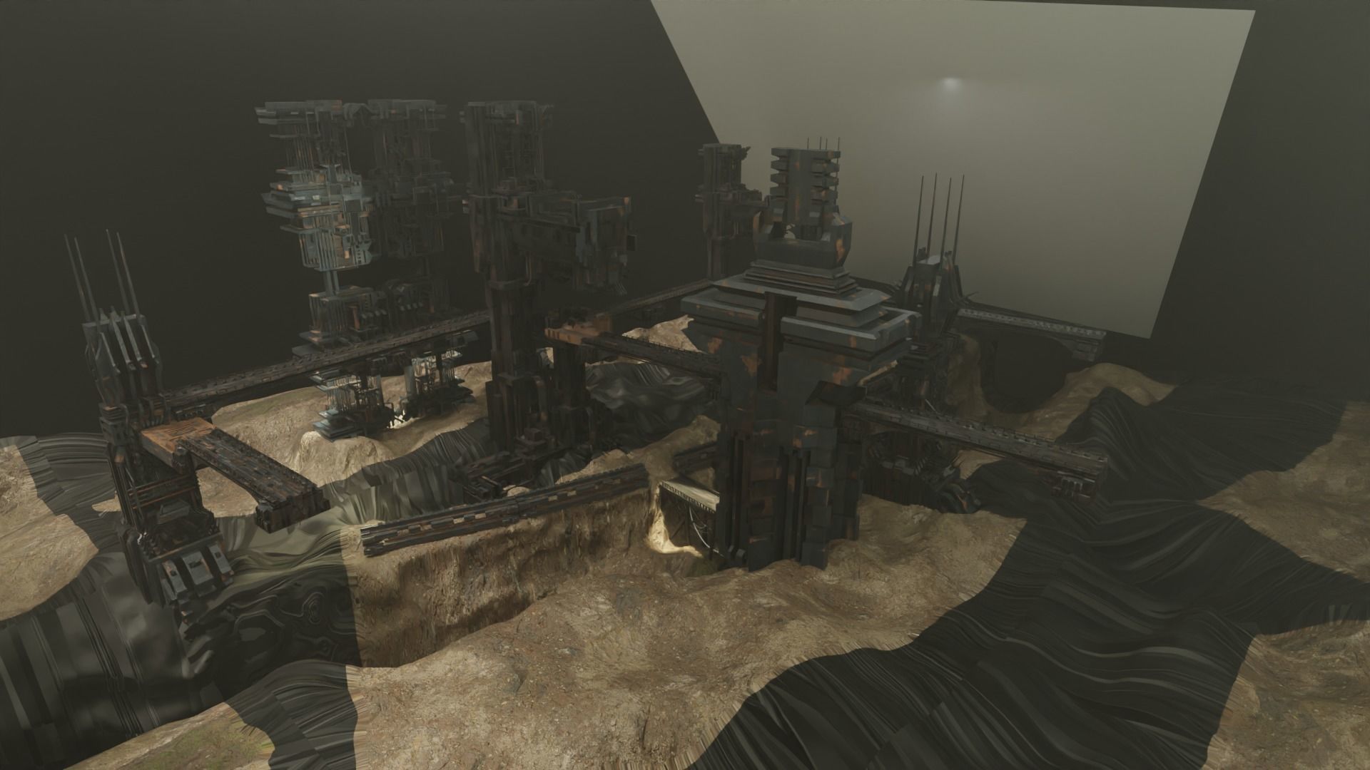 Abandoned Mine - Concept Art Scene 3D model_2