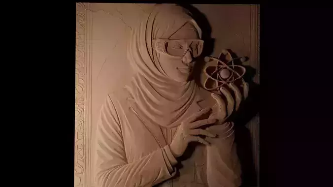 Physicist CNC 3d Print High Relief Sand Casting 3D print model