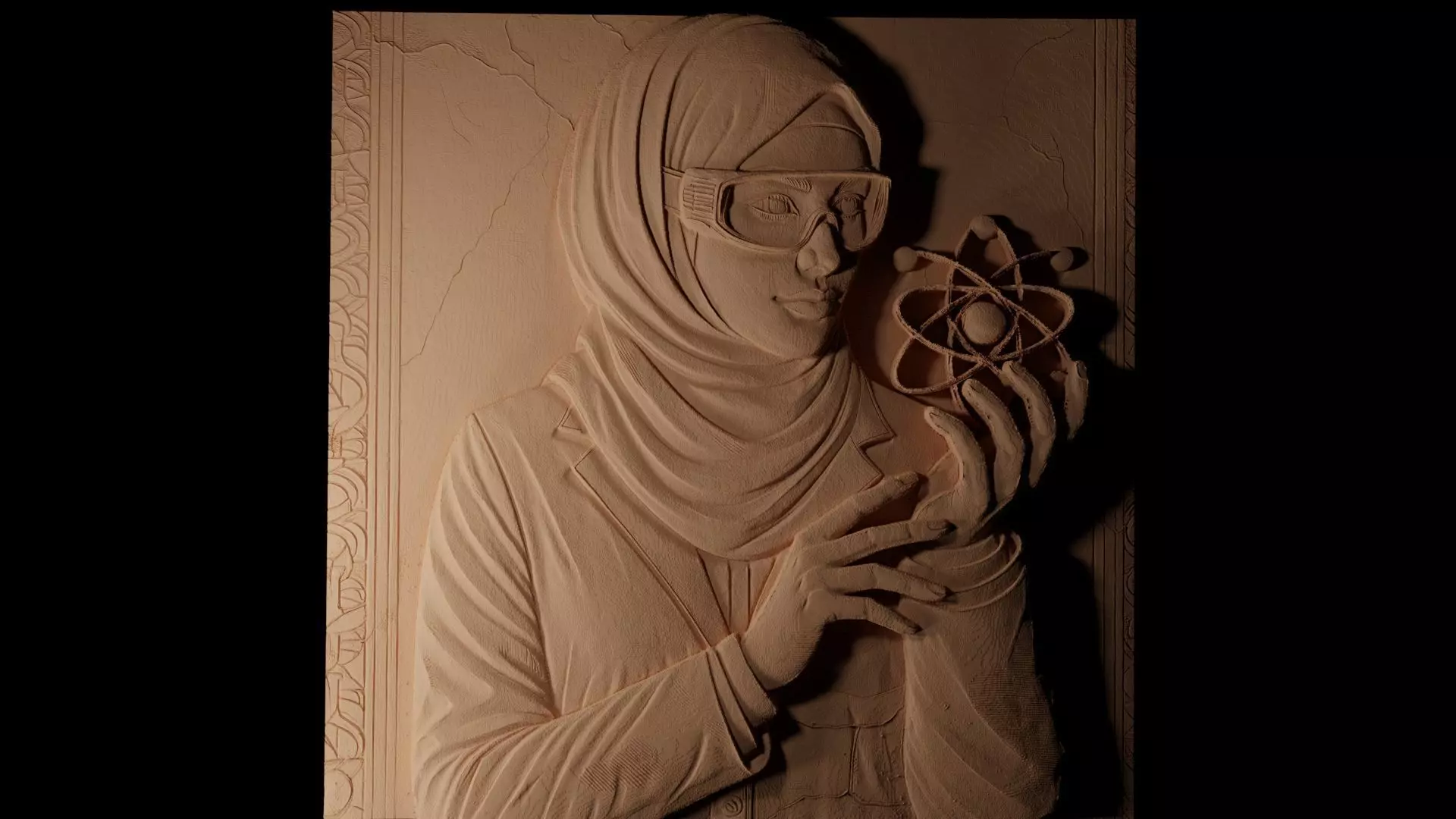 Physicist CNC 3d Print High Relief Sand Casting 3D print model_0