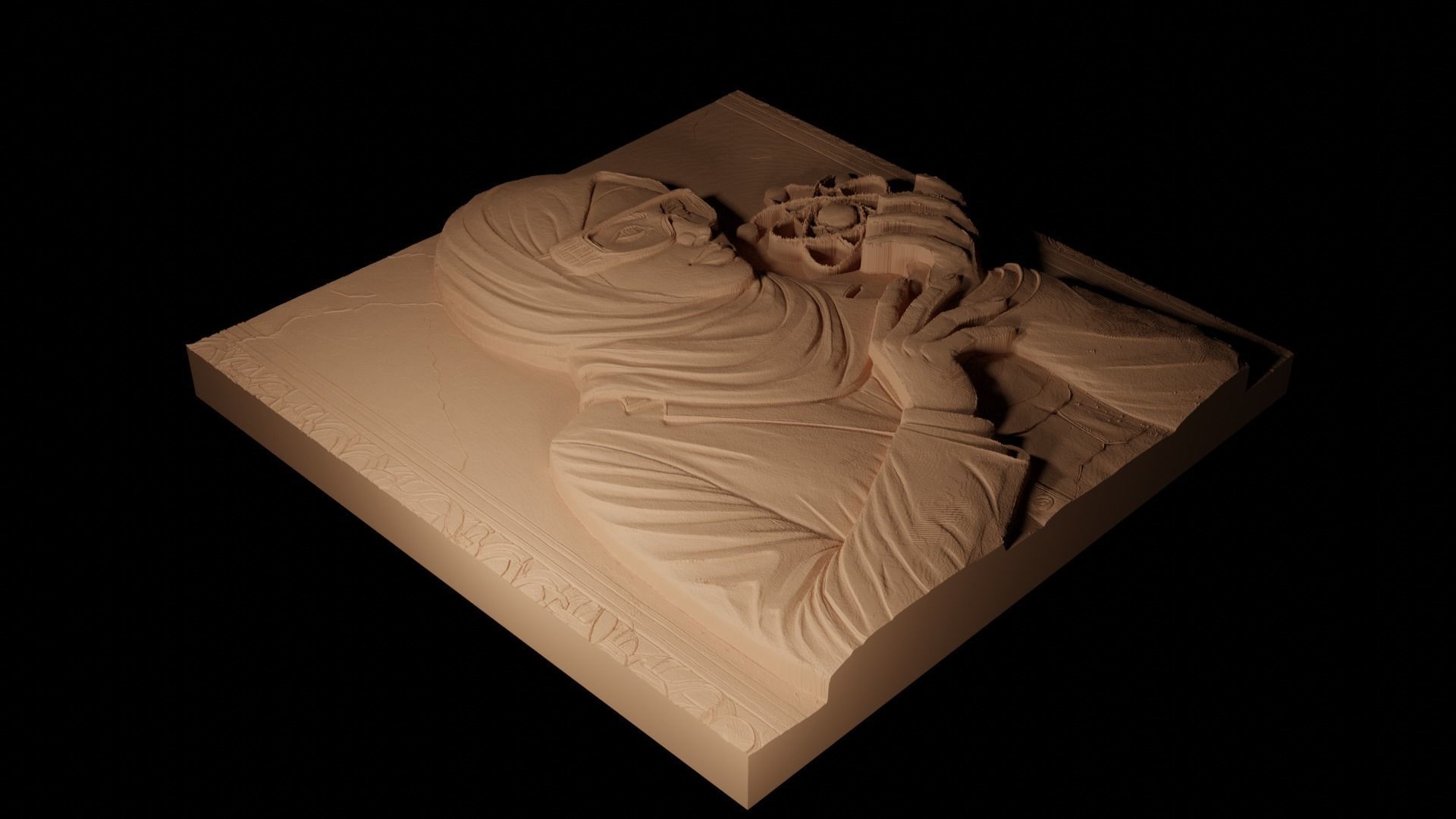 Physicist CNC 3d Print High Relief Sand Casting 3D print model_2