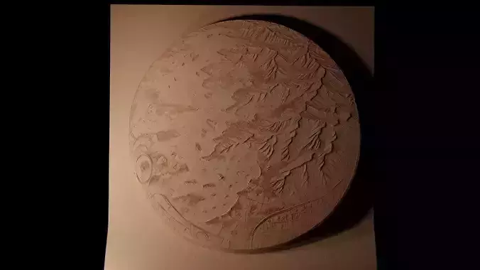 Peninsula CNC 3d Print High Relief Sand Casting 3D print model
