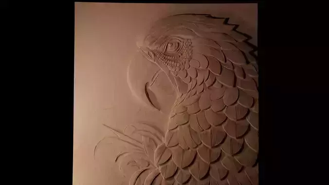Parrot CNC 3d Print High Relief Sand Casting