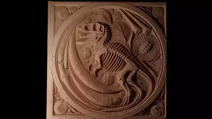 Paleontology CNC 3d Print High Relief Sand Casting 3D print model