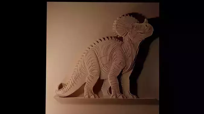 Pachycephalosaurus CNC 3d Print High Relief Sand Casting