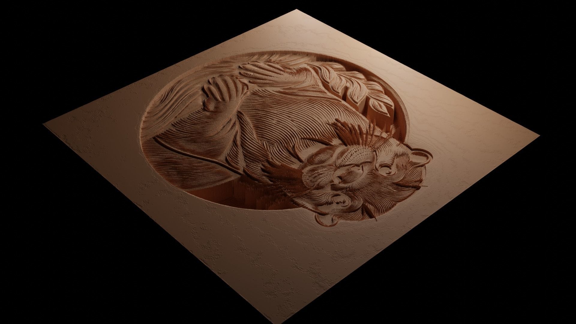 Otter CNC 3d Print High Relief Sand Casting 3D print model_3