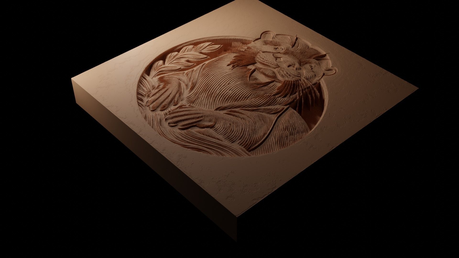 Otter CNC 3d Print High Relief Sand Casting 3D print model_1