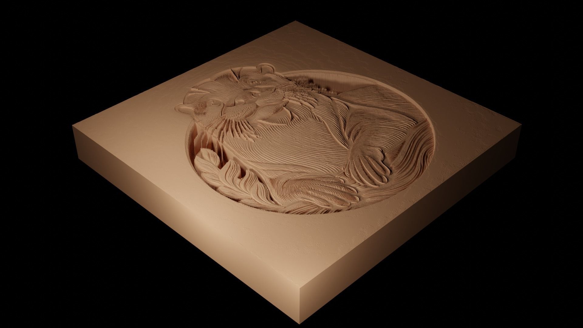 Otter CNC 3d Print High Relief Sand Casting 3D print model_2
