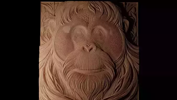 Orangutan CNC 3d Print High Relief Sand Casting