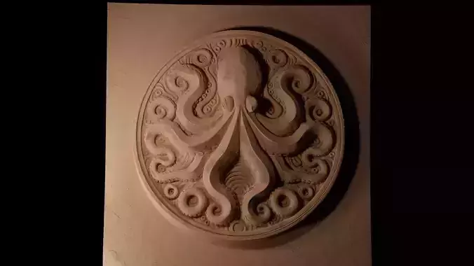 Octopus CNC 3d Print High Relief Sand Casting