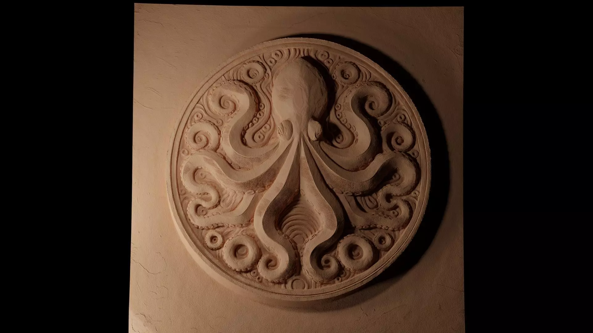 Octopus CNC 3d Print High Relief Sand Casting 3D print model_0