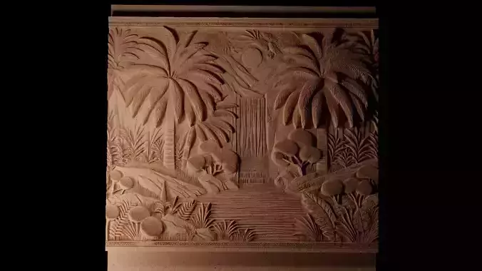 Oasis CNC 3d Print High Relief Sand Casting 3D print model