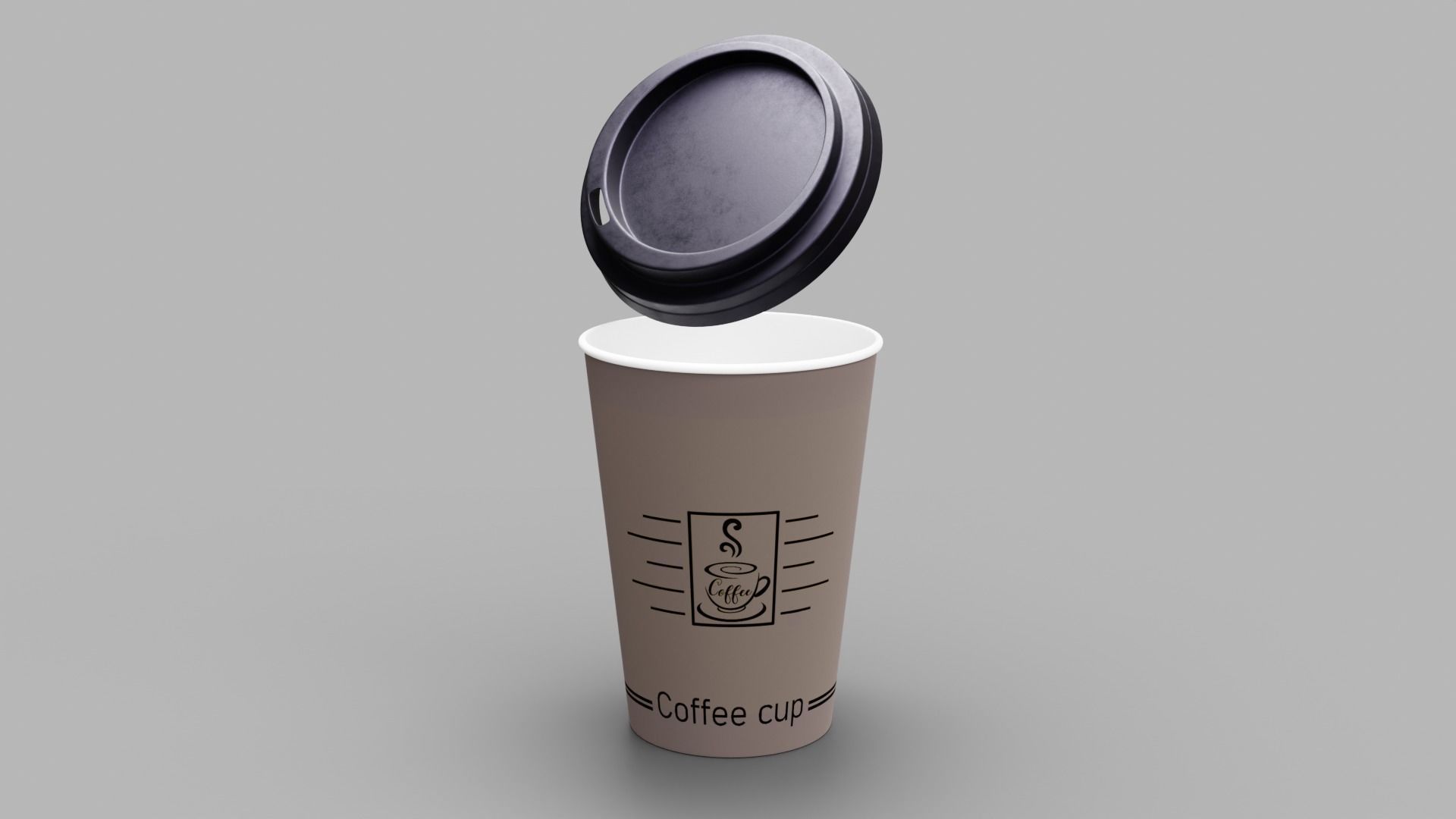 Coffee Cup Low-poly 3D model_3