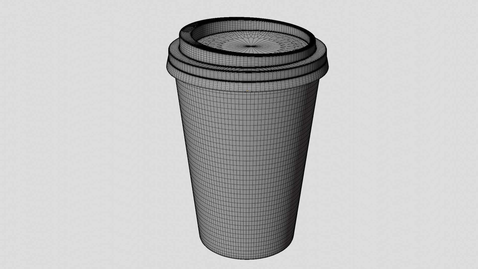 Coffee Cup Low-poly 3D model_6