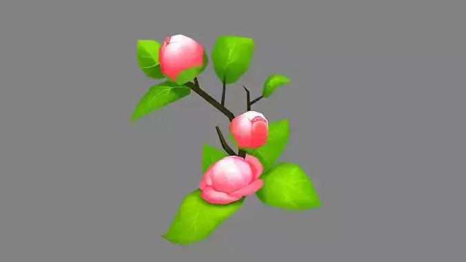 Cartoon Camellia flower