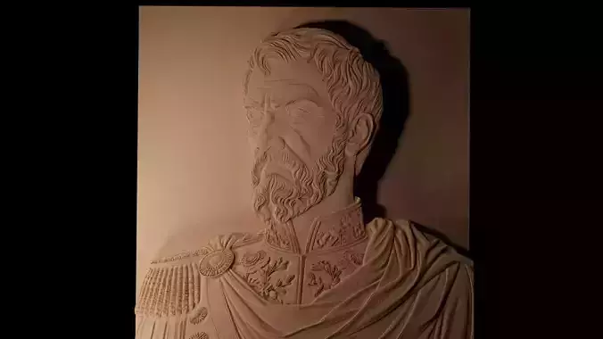 Napoleon Bonaparte CNC 3d Print High Relief Sand Casting 3D print model