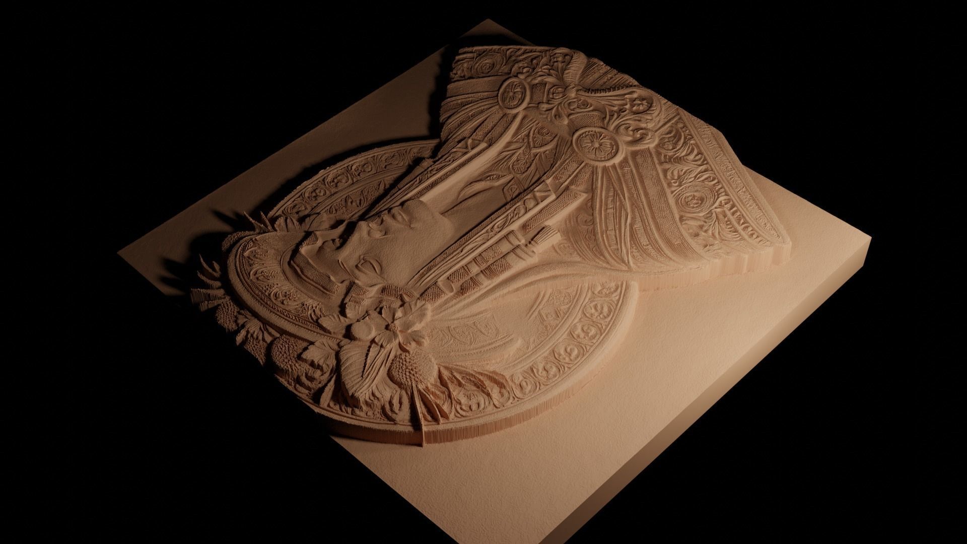 Moor CNC 3d Print High Relief Sand Casting 3D print model_4