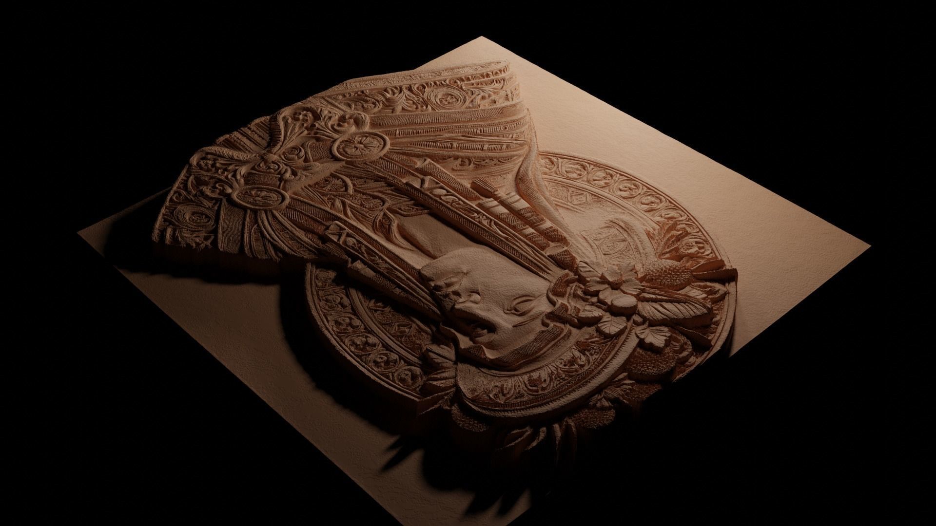 Moor CNC 3d Print High Relief Sand Casting 3D print model_3