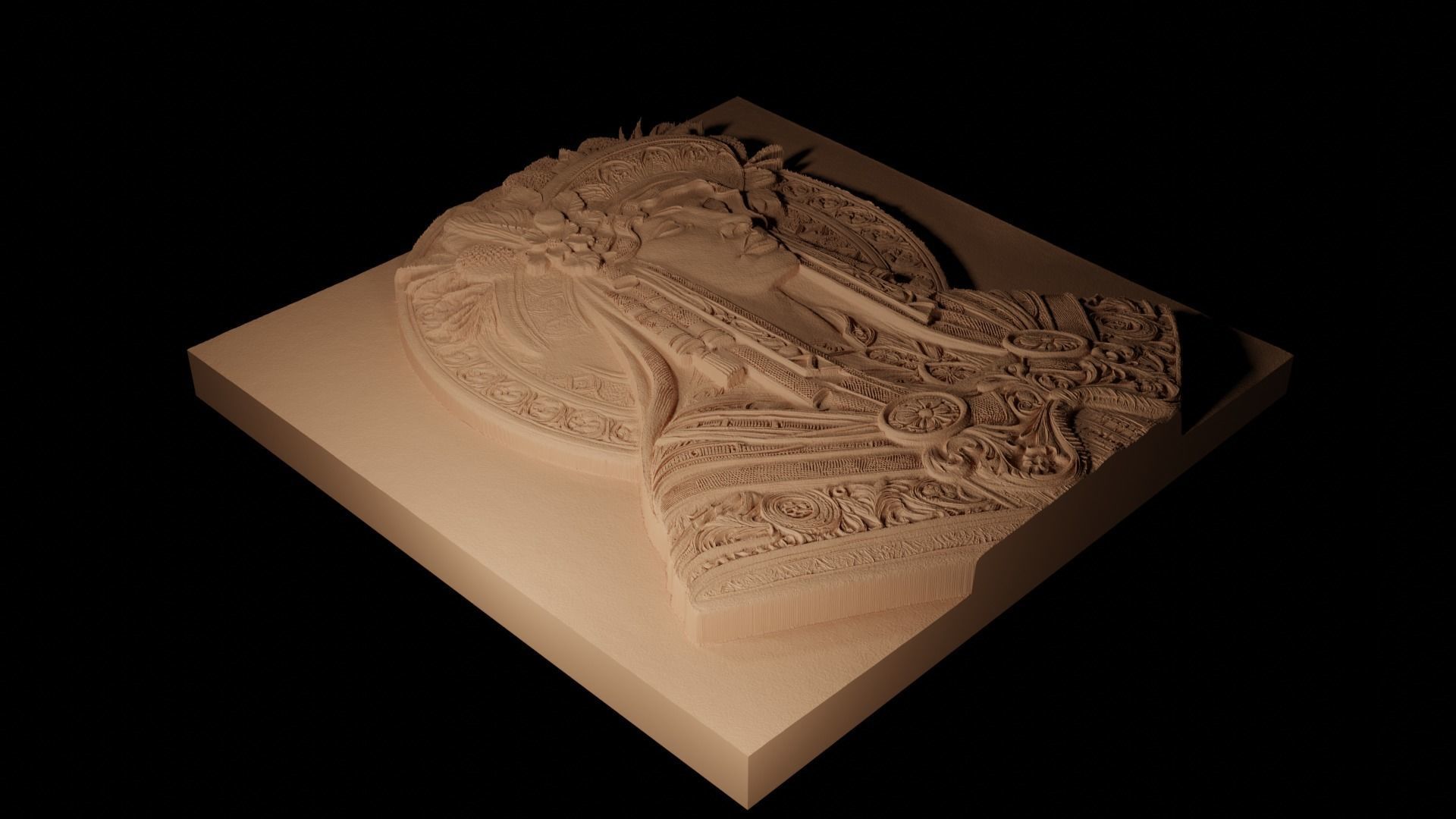 Moor CNC 3d Print High Relief Sand Casting 3D print model_2