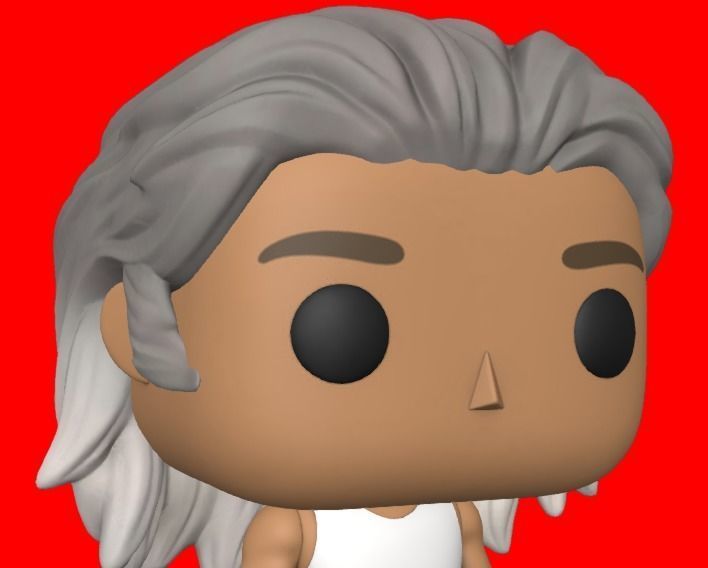 CUSTOM FUNKO POP - HAIR 23 3D print model_4
